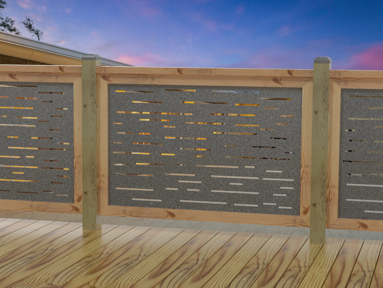 Digital Lines Design Railing Panel Insert