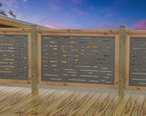 Digital Lines Design Railing Panel Insert - Madison Iron and Wood