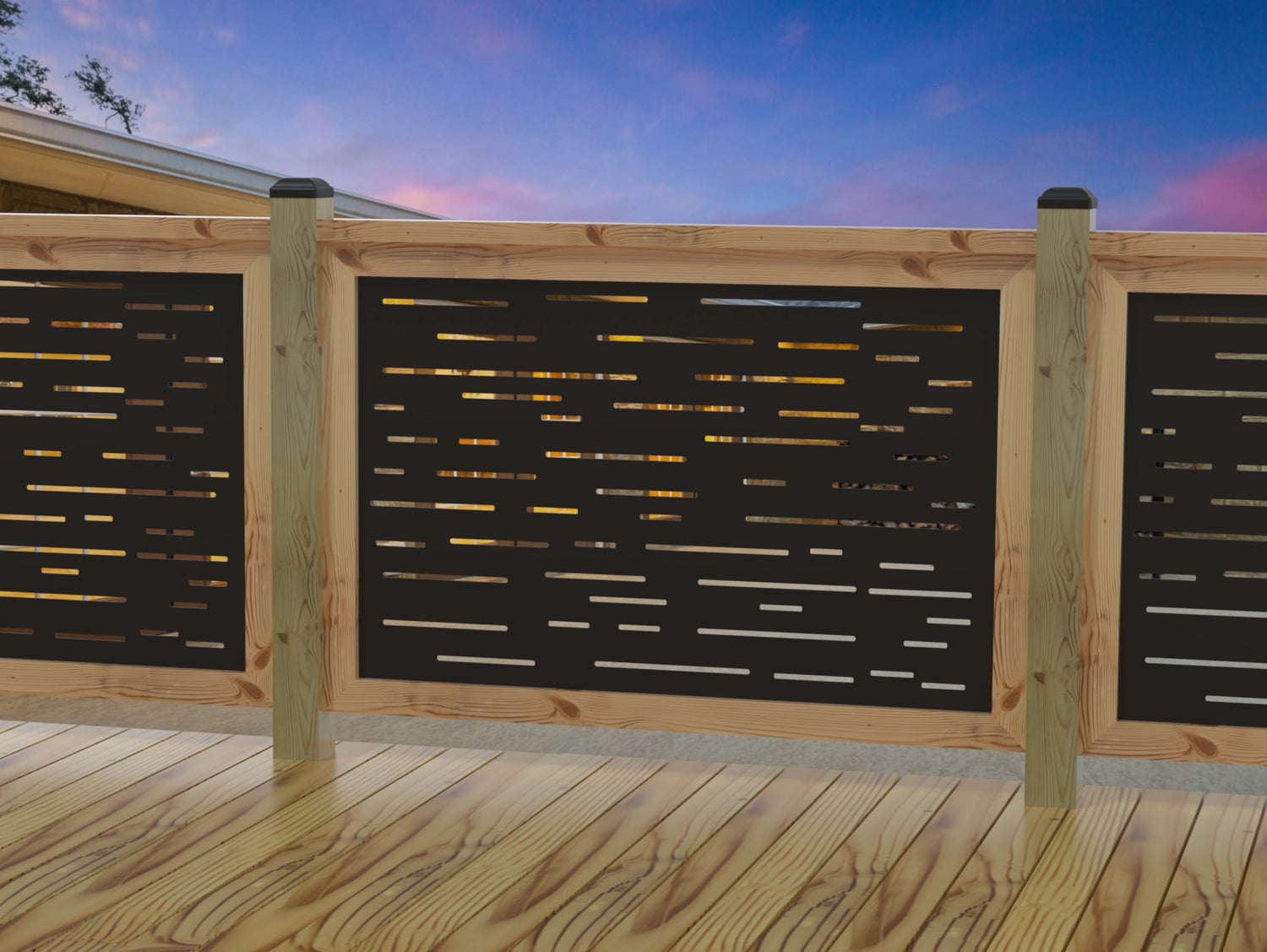 Digital Lines Design Railing Panel Insert