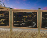 Digital Lines Design Railing Panel Insert - Madison Iron and Wood