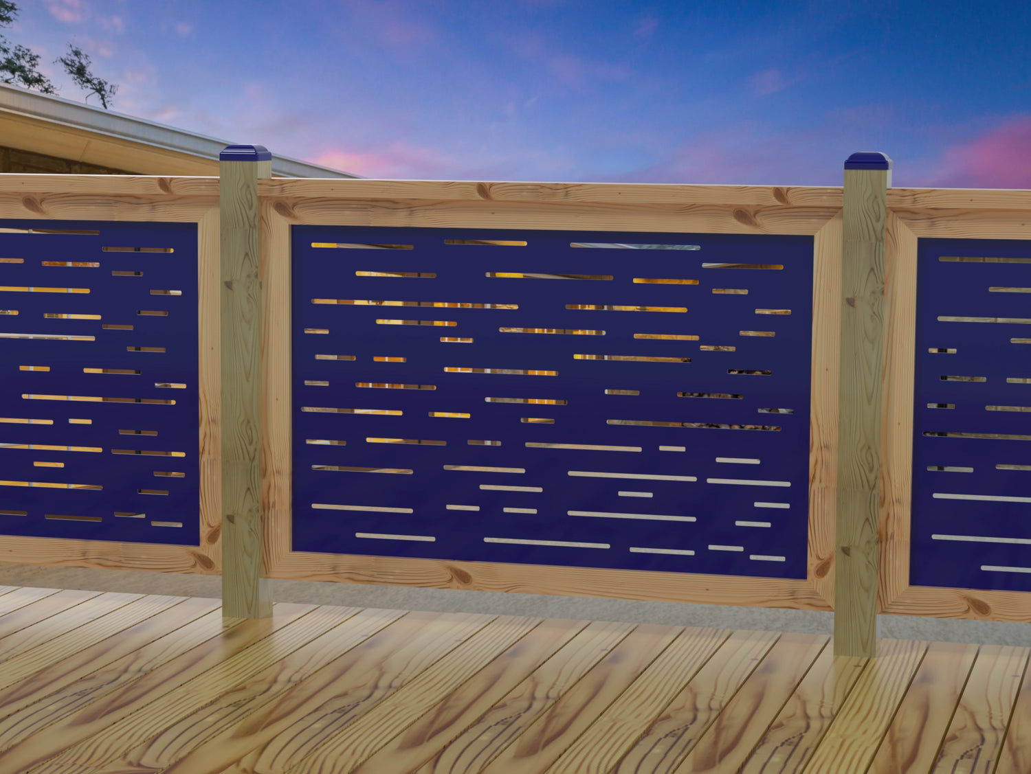 Digital Lines Design Railing Panel Insert