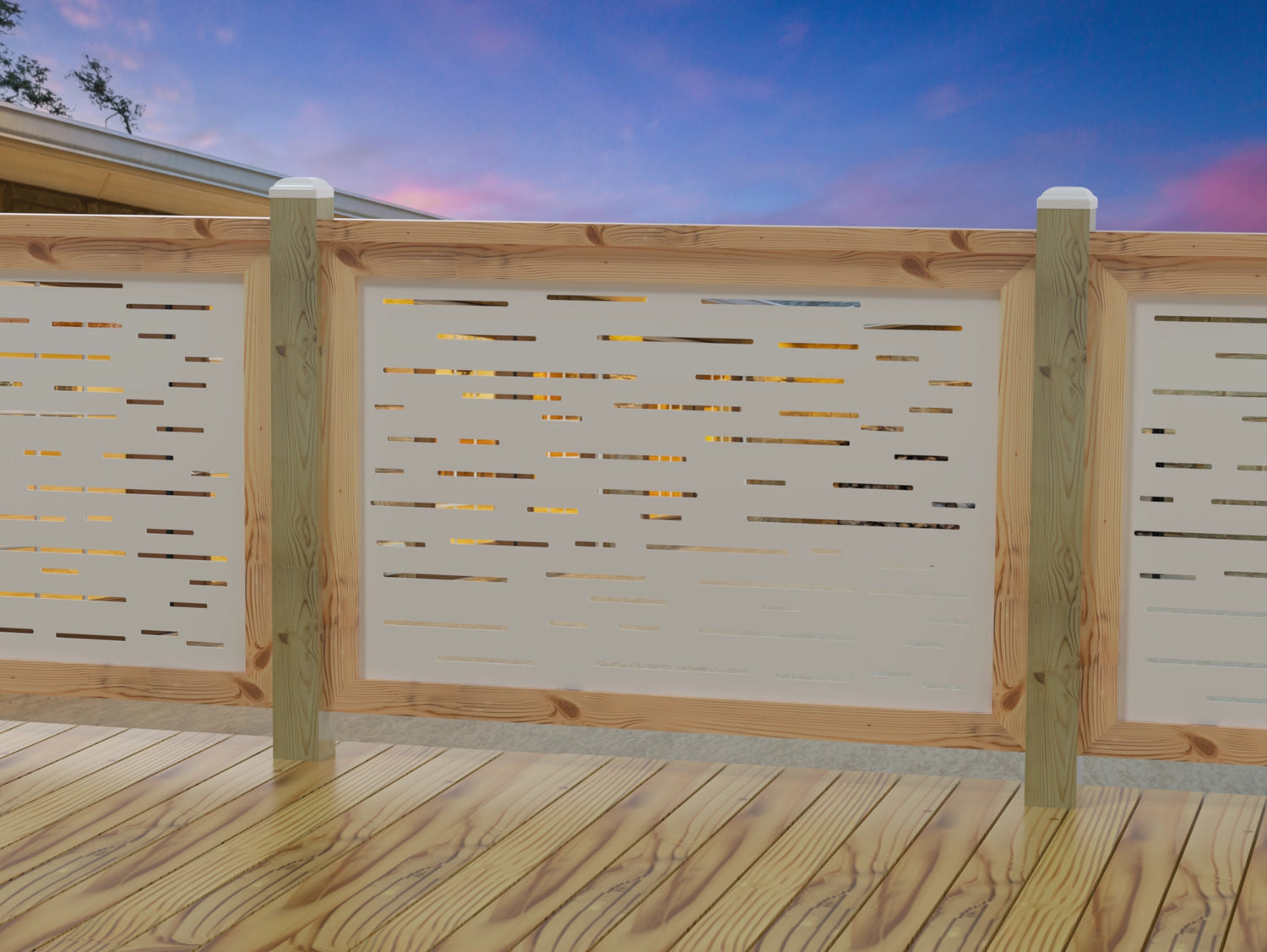 Digital Lines Design Railing Panel Insert