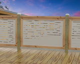 Digital Lines Design Railing Panel Insert - Madison Iron and Wood