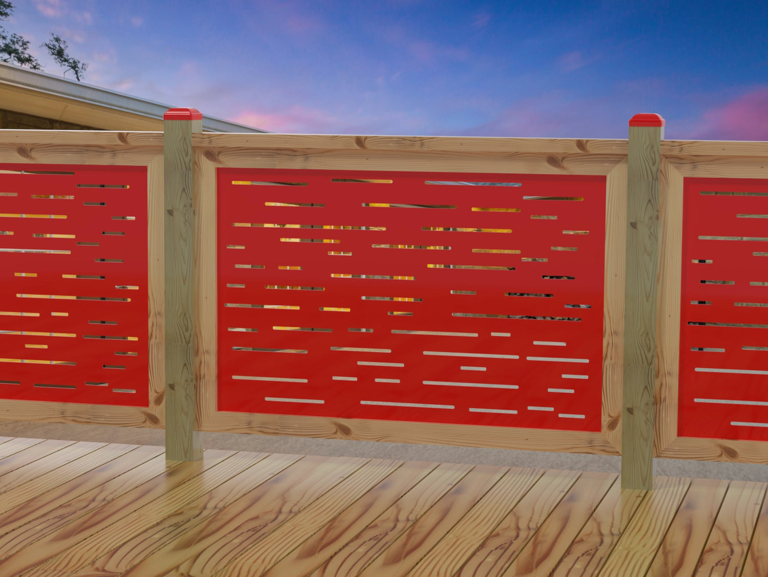 Digital Lines Design Railing Panel Insert