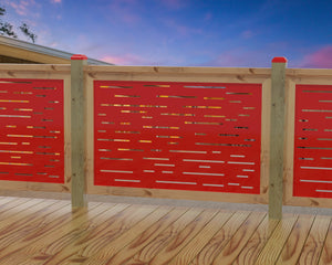 Digital Lines Design Railing Panel Insert