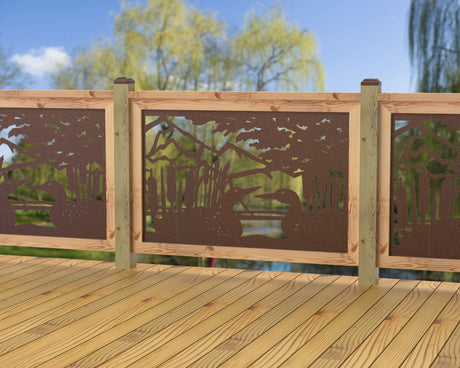 47"x30" - Duck Pond Fence/Gate Panel Insert - Madison Iron and Wood