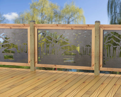 47"x30" - Duck Pond Fence/Gate Panel Insert - Madison Iron and Wood