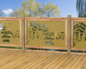 47"x30" - Duck Pond Fence/Gate Panel Insert - Madison Iron and Wood