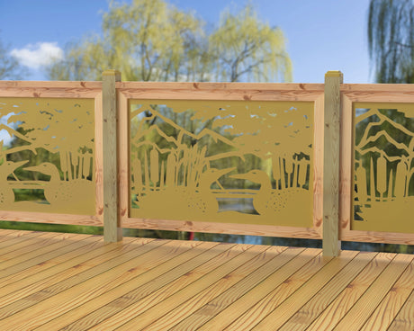 47"x30" - Duck Pond Fence/Gate Panel Insert - Madison Iron and Wood