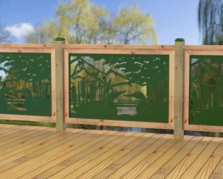 47"x30" - Duck Pond Fence/Gate Panel Insert - Madison Iron and Wood