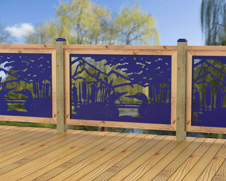 47"x30" - Duck Pond Fence/Gate Panel Insert - Madison Iron and Wood