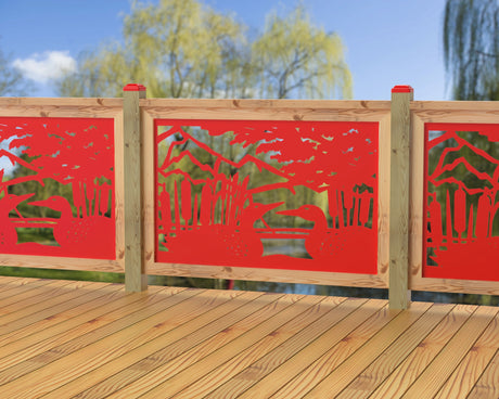 47"x30" - Duck Pond Fence/Gate Panel Insert - Madison Iron and Wood
