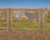 Farm Scene Railing Panel Insert - Madison Iron and Wood