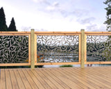47"x30" - Flowing Leaves Fence/Gate Panel Insert - Madison Iron and Wood