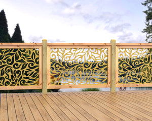 47"x30" - Flowing Leaves Fence/Gate Panel Insert
