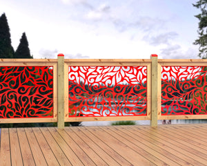 47"x30" - Flowing Leaves Fence/Gate Panel Insert