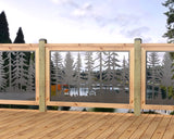 47"x30" - Forest Landscape Fence/Gate Panel Insert - Madison Iron and Wood