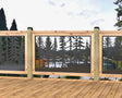 Forest Landscape Railing Panel Insert - Madison Iron and Wood