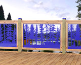 47"x30" - Forest Landscape Fence/Gate Panel Insert - Madison Iron and Wood