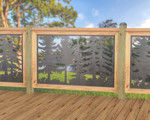 47"x30" - Forest Landscape Fence/Gate Panel Insert - Scene 2