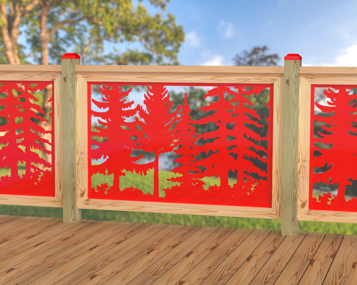 47"x30" - Forest Landscape Fence/Gate Panel Insert - Scene 2