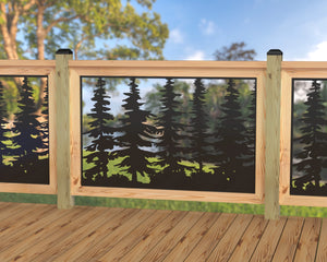 47"x30" - Forest Landscape Fence/Gate Panel Insert - Scene 3