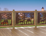 47"x30" - Horses Landscape Fence/Gate Panel Insert - Madison Iron and Wood