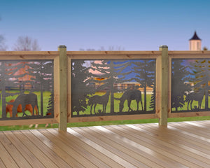47"x30" - Horses Landscape Fence/Gate Panel Insert