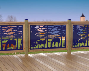 47"x30" - Horses Landscape Fence/Gate Panel Insert