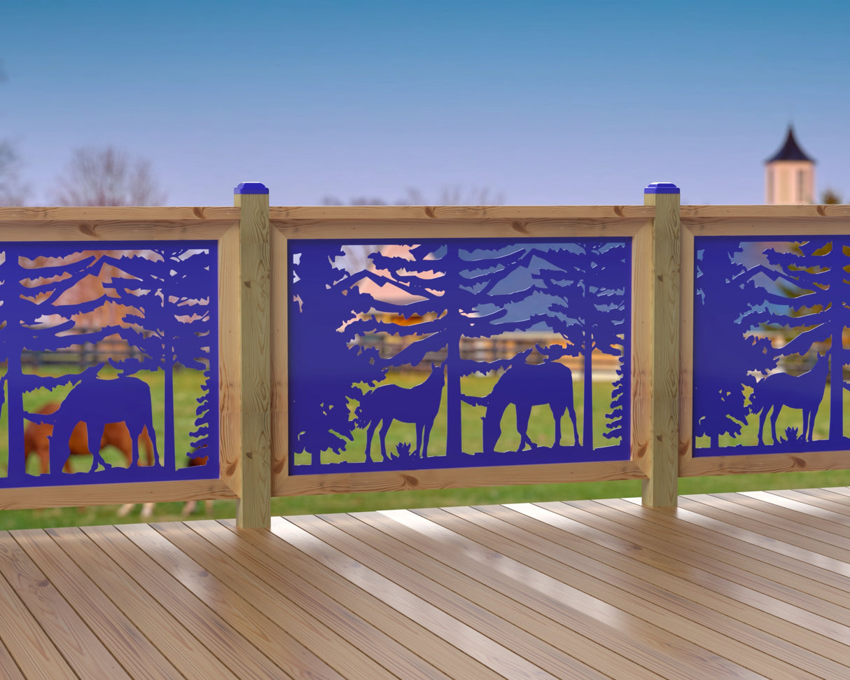47"x30" - Horses Landscape Fence/Gate Panel Insert