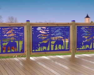 47"x30" - Horses Landscape Fence/Gate Panel Insert