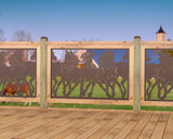 Horses Trotting Railing Panel Insert - Madison Iron and Wood