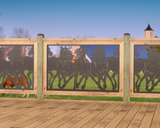 47"x30" - Horses Trotting Fence/Gate Panel Insert - Madison Iron and Wood