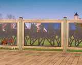 Horses Trotting Railing Panel Insert - Madison Iron and Wood