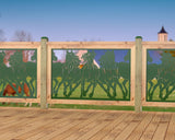 Horses Trotting Railing Panel Insert - Madison Iron and Wood