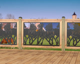 Horses Trotting Railing Panel Insert - Madison Iron and Wood