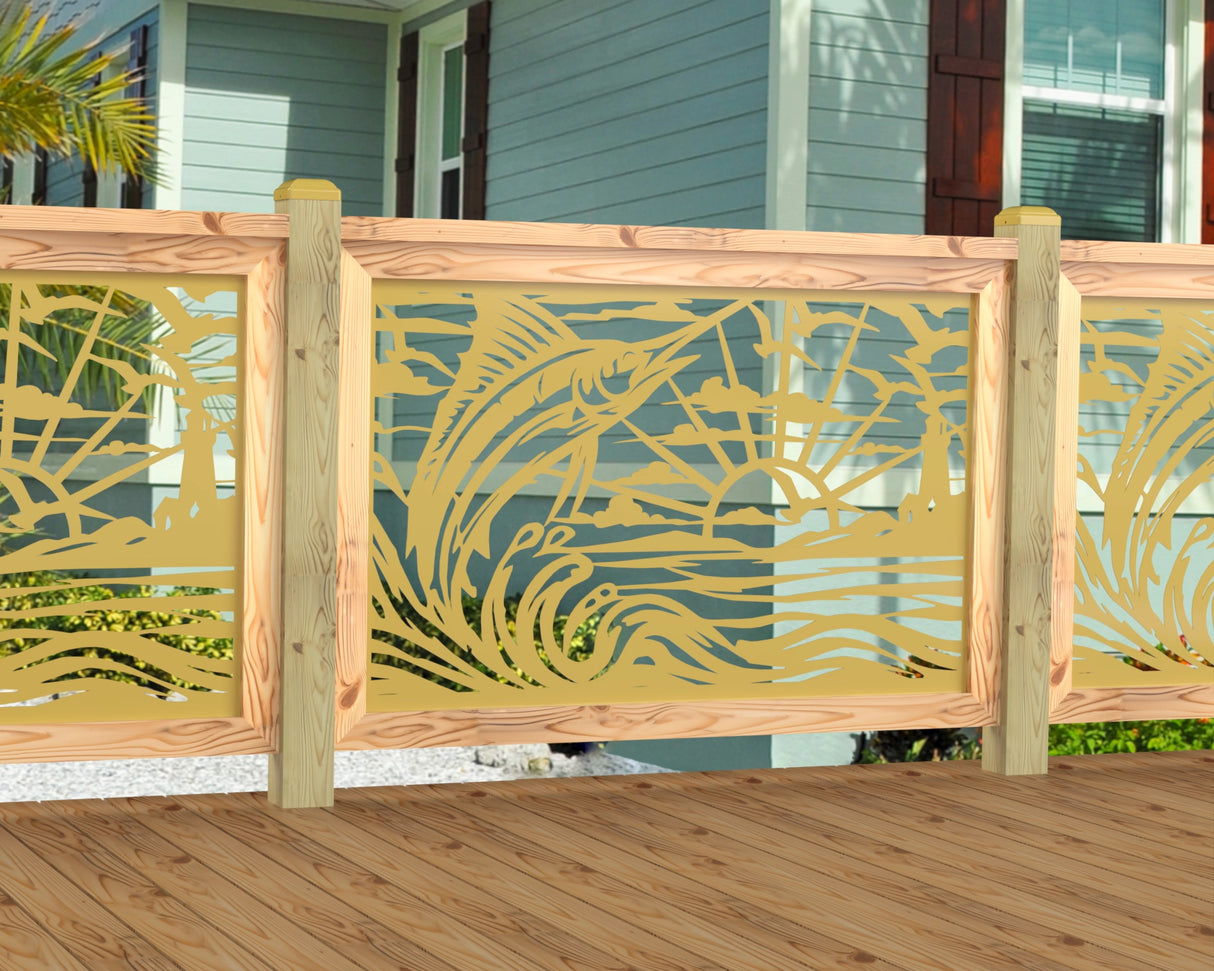 Marlin Jumping Railing Panel Insert