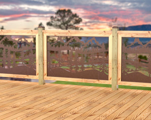 Mountain Landscape Railing Panel Insert
