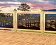 Mountain Landscape Railing Panel Insert - Madison Iron and Wood
