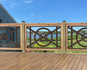 47"x30" - Modern Nautical Design Fence/Gate Panel Insert - Madison Iron and Wood