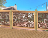 Rose Bush Railing Panel Insert - Madison Iron and Wood