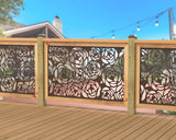 Rose Bush Railing Panel Insert - Madison Iron and Wood