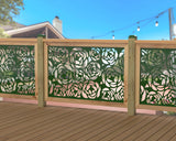 Rose Bush Railing Panel Insert - Madison Iron and Wood
