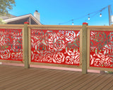 Rose Bush Railing Panel Insert - Madison Iron and Wood