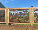 Sailboat at Sunset Railing Panel Insert