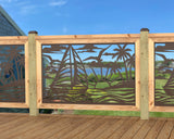 Sailboat at Sunset Railing Panel Insert