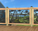 Sailboat at Sunset Railing Panel Insert