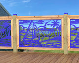 Sailboat at Sunset Railing Panel Insert