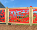 Sailboat at Sunset Railing Panel Insert