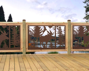 47"x30" - Single Moose Landscape Fence/Gate Panel Insert